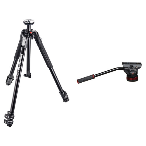 Manfrotto 502AH / MT190X3 Tripod Kit